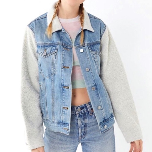 Urban Outfitters Jackets & Blazers - BDG Urban Outfitters Denim Sherpa Jacket